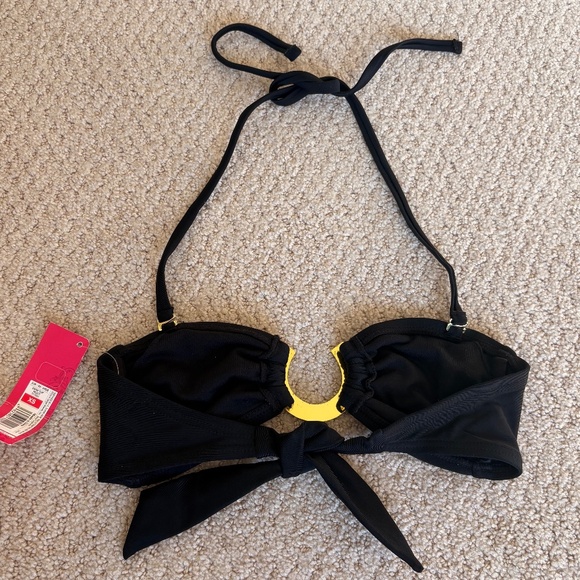 Bandeau Bikini Top Metallic Hardware black XS - Picture 3 of 6